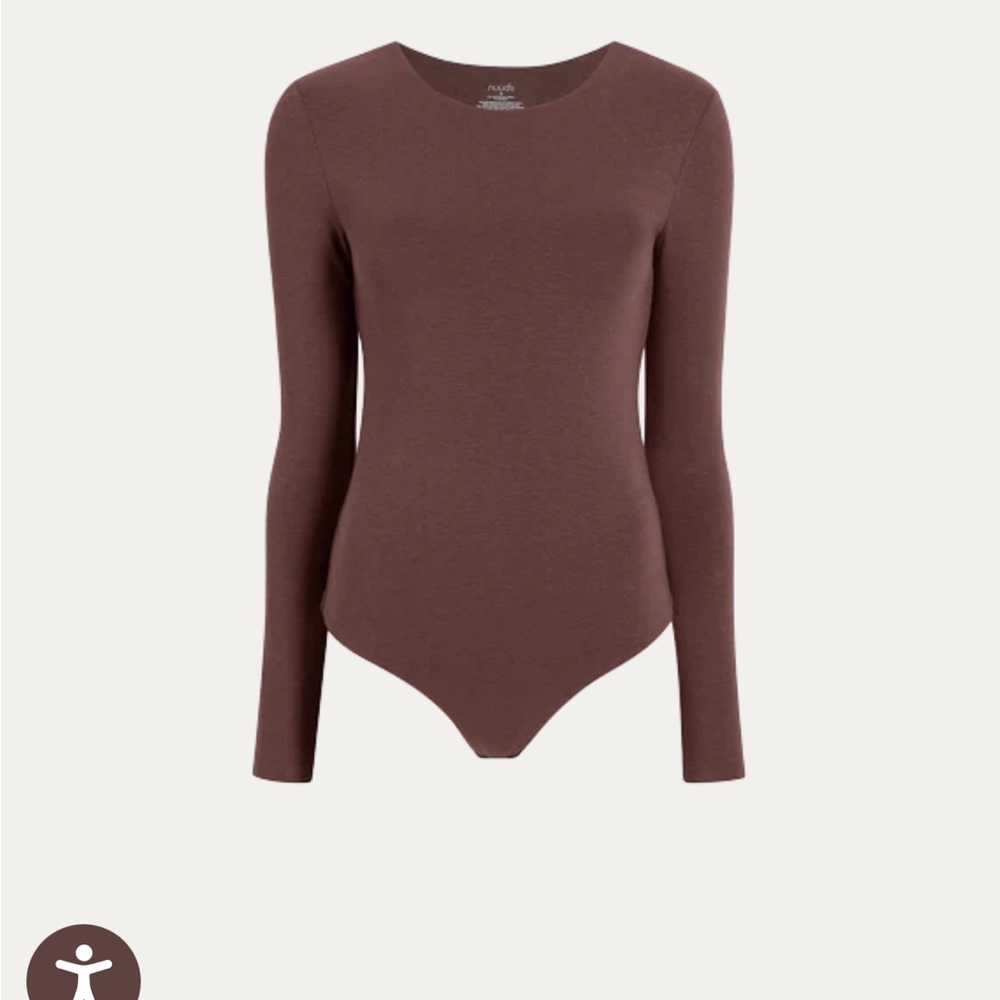 Nuuds Brown Fitted Long Sleeve Bodysuit